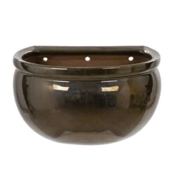 Woodlodge 26cm Bronze Glazed Blossom Wall Pot