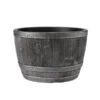 Stewarts 61cm Pewter Effect Blenheim Half Barrel Planter -Outdoor Garden Care Store 5011431409312