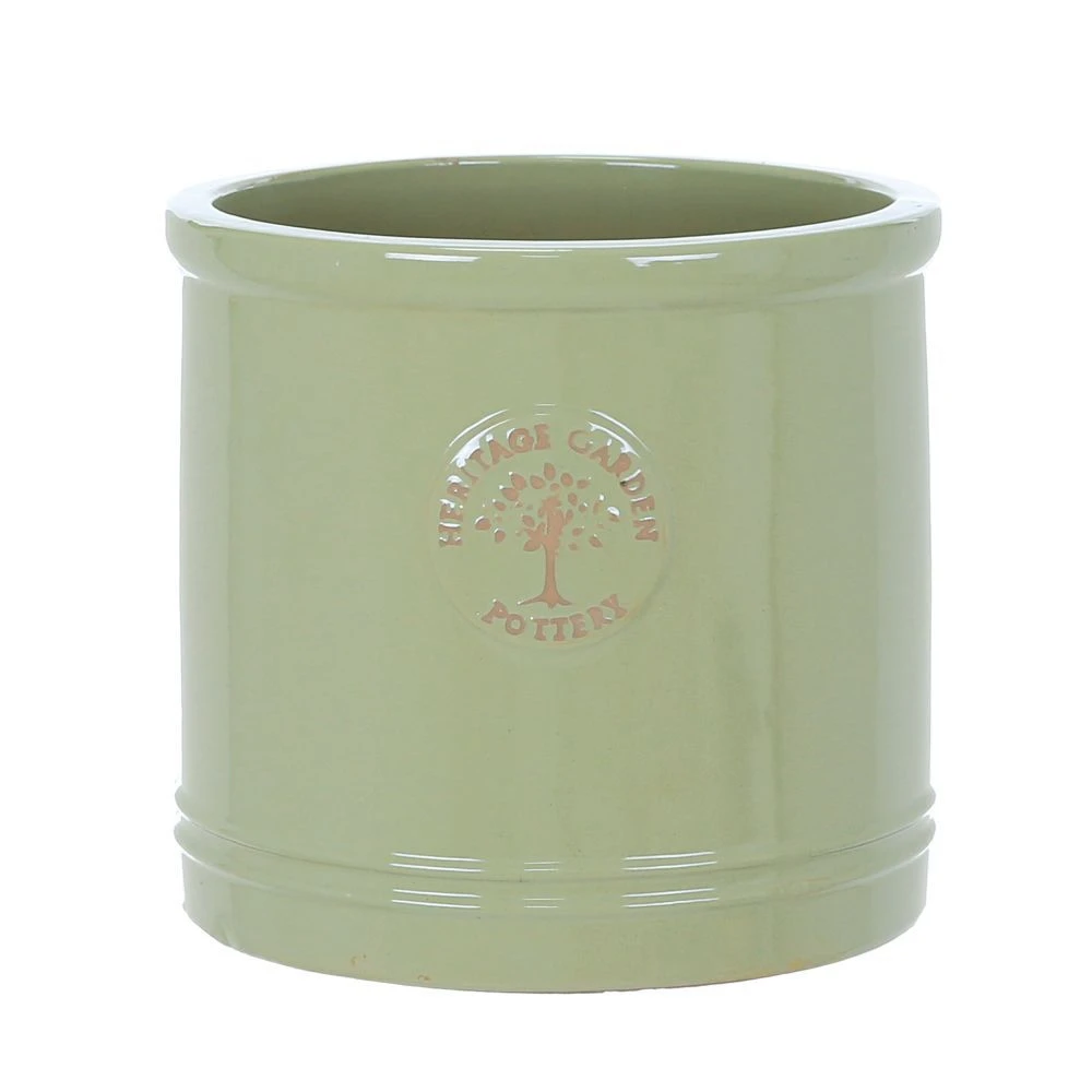 Woodlodge 38cm Mint Green Glazed Heritage Cylinder Pot 3 Woodlodge 38cm Mint Green Glazed Heritage Cylinder Pot