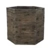 Woodlodge 34cm Driftwood Hexagon Resin Pot -Outdoor Garden Care Store 5021346440942