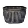 Woodlodge 51cm Rustic Pewter Ribbed Trough -Outdoor Garden Care Store 5021346490572