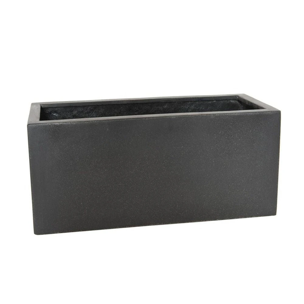 Woodlodge 40cm Black Polylite Trough Planter 3 Woodlodge 40cm Black Polylite Trough Planter