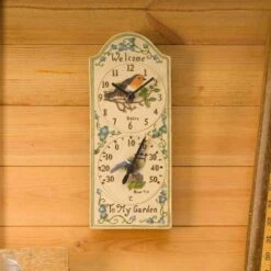 Outside In 28cm Birdberry Wall Clock & Thermometer -Outdoor Garden Care Store 5050642006385 3