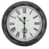 Outside In 12" Black Biarritz Clock -Outdoor Garden Care Store 5050642016933
