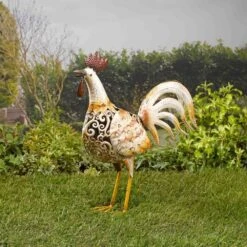 Smart Solar 45cm Metal Cockerel Silhouette -Outdoor Garden Care Store 5050642064132 2