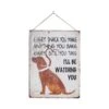 La Hacienda 40cm I'll Be Watching You Labrador Metal Sign -Outdoor Garden Care Store 5055025559311