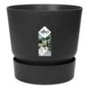 Elho 25cm Living Black Greenville Round Planter -Outdoor Garden Care Store 8711904332334 df055e58 a5de 4705 bd95 7ea4a9f988ae