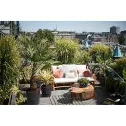 Elho 30cm Living Black Greenville Round Planter -Outdoor Garden Care Store 8711904332358 5