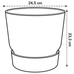 Elho 25cm Leaf Green Greenville Round Planter -Outdoor Garden Care Store 8711904332433 3