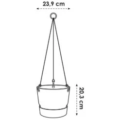 Elho 24cm Leaf Green Greenville Hanging Basket Planter 9 Elho 24cm Leaf Green Greenville Hanging Basket Planter -Outdoor Garden Care Store 8711904332440 3