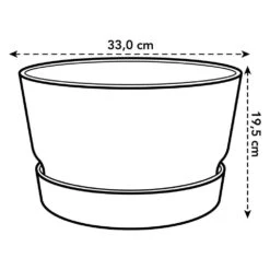 Elho 33cm Leaf Green Greenville Bowl Planter -Outdoor Garden Care Store 8711904332464 3